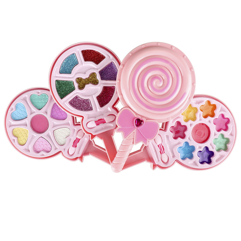 Miss Young Cute Pink Lollipop Kids Cosmetic Set Toy Kids Make Up Kits All Natural 2101A