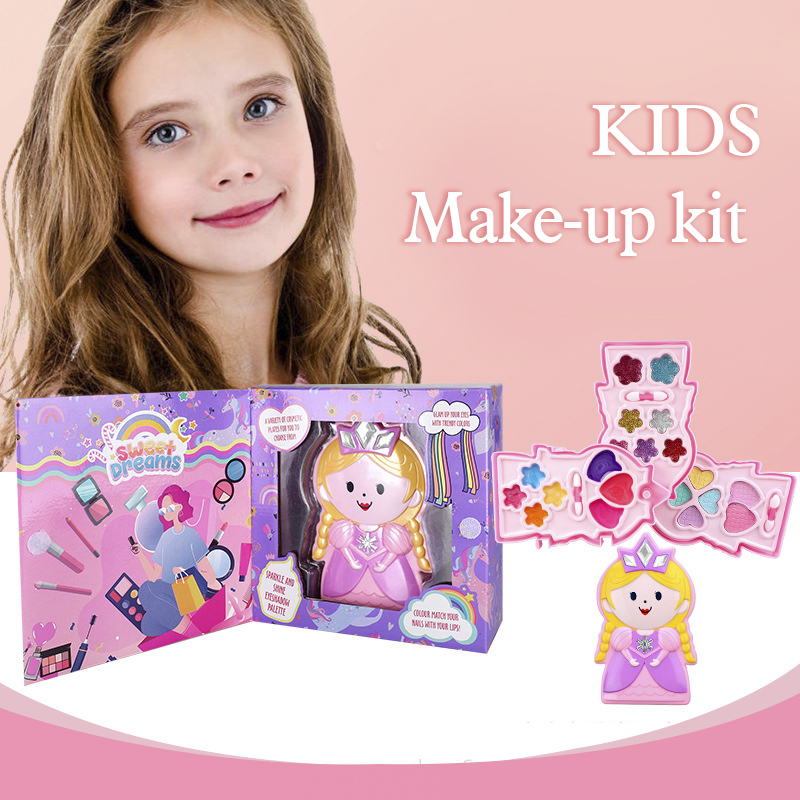 Miss Young Cute Pink Gril Kids Cosmetic Set Toy Kids Make Up Kits All Natural 2101G