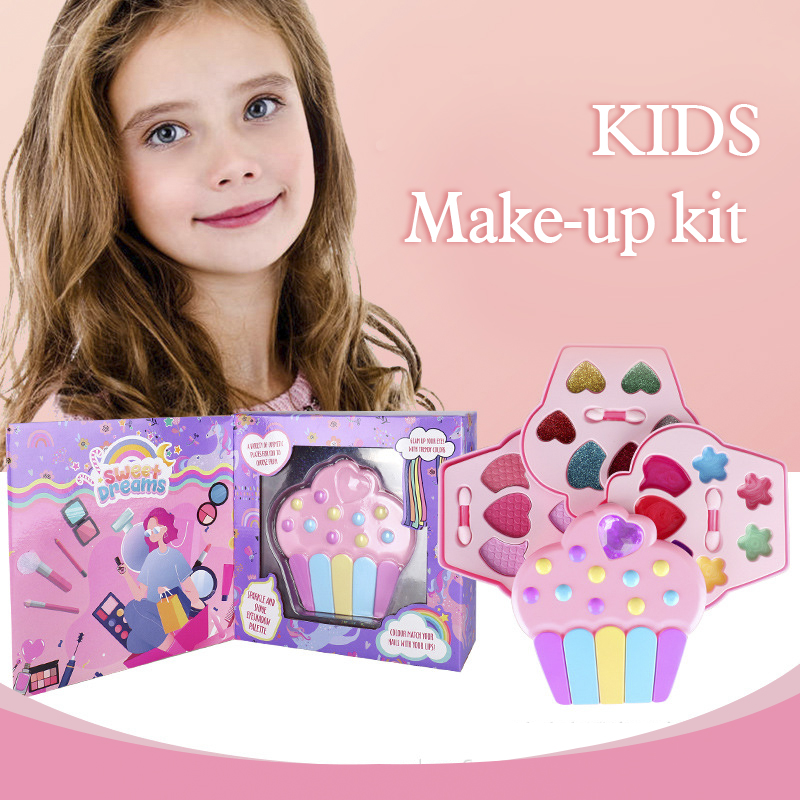 Miss Young Cute Pink Dessert Kids Cosmetic Set Toy Kids Make Up Kits All Natural 2101M