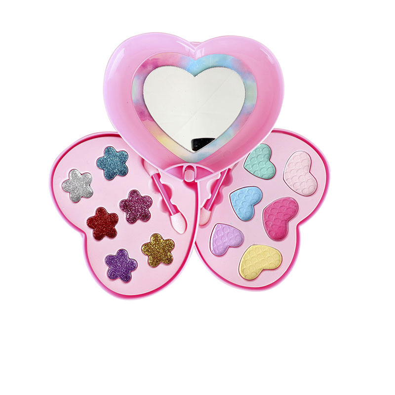 Miss Young Cute Pink Heart Shape Kids Cosmetic Set Toy Kids Make Up Kits All Natural 2101N