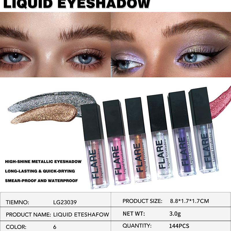 Smear-Proof And Waterproof Dazzling Highlight Liquid Eyeshadow LG23039