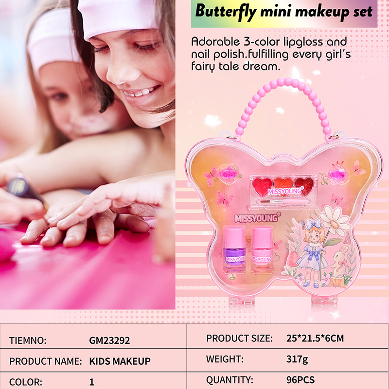 High Quality Butterfly mini 3-color Kids Makeup Sets GM23292