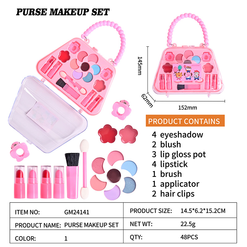 Eyeshadow Blush Lip Gloss Pot Purse Makeup Set GM24141