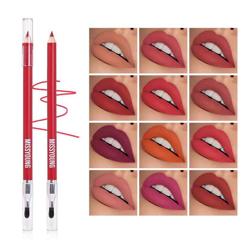 Wholesale 12 Color Set Of Matte Lip Pencil EL24033