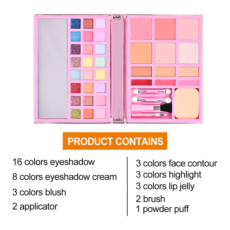 Cartoon Unicorn Leather Notebook Design Children's Makeup Palette CPD24007